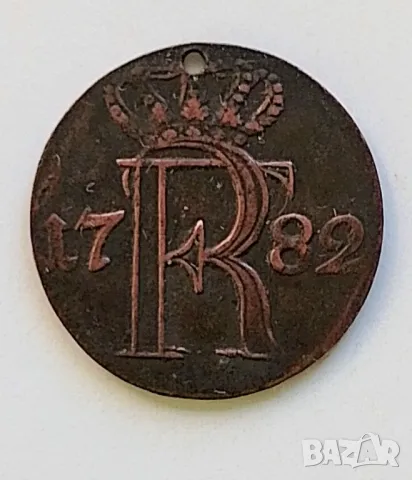 1/24 талер 1782 г. Маркировка на монетния двор 'A', звезди от двете страни на '24', снимка 1