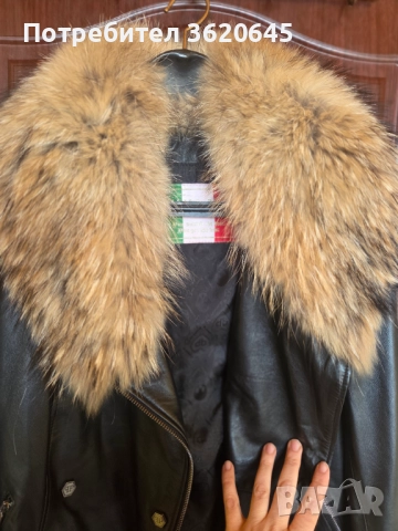 Ново кожено дамско яке от естествена кожа и естествена пух, снимка 4 - Якета - 52442979