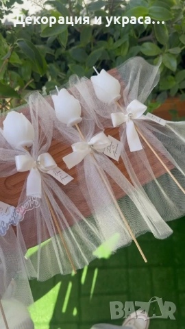 Саспунено цвете за подарък на Кръщенка или Сватба, снимка 3 - Декорация - 52553128