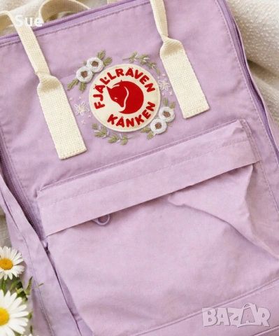 ОРИГИНАЛ раница Fjallraven Kanken ръчно бродирана