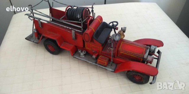 Стара метална пожарна кола, снимка 7 - Антикварни и старинни предмети - 42777445