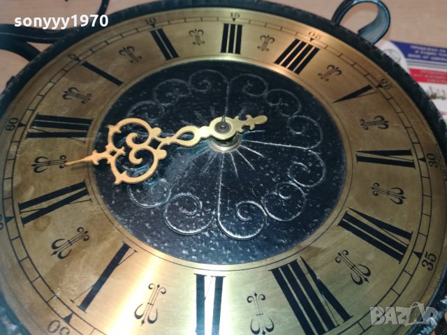 часовник с махало от ковано желязо-70х20см-внос швеицария, снимка 11 - Колекции - 30143549