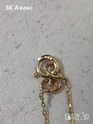 златен синджир с висулка - 1,18гр.(14К), снимка 4 - Колиета, медальони, синджири - 52823199