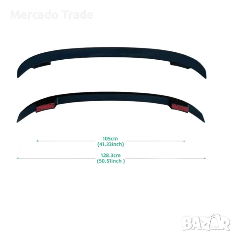 Спойлер за багажник Mercado Trade, PG306, Черен, 128см, снимка 2 - Аксесоари и консумативи - 49470159