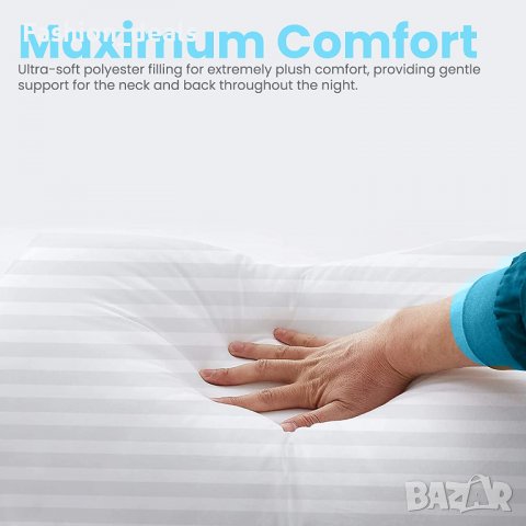 Нови 2 броя меки възглавници за сън спалня спящи настрани, корем и гръб, снимка 2 - Възглавници - 37735238
