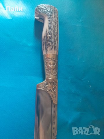 Голям ловен нож 40 см,с дръжка от елен, снимка 6 - Ножове - 38390776