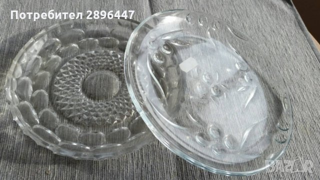 Кристални подноси два броя Намалени!, снимка 2 - Прибори за хранене, готвене и сервиране - 35570691