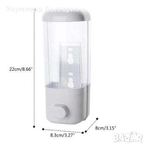Дозатор за сапун за стена - дипсенсър за сапун, снимка 2 - Органайзери - 39864902