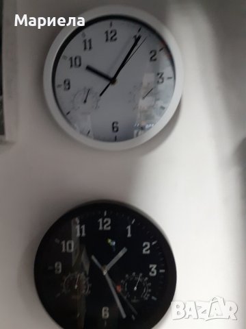 Безшумен часовник с термометър и хидрометър 25см - Тих стенен часовник, снимка 3 - Стенни часовници - 40156122
