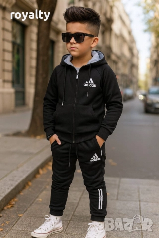 Adidas Черен Детски Комплект 