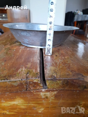 Стара медна,бакърена паница,чиния #3, снимка 4 - Други ценни предмети - 54283025