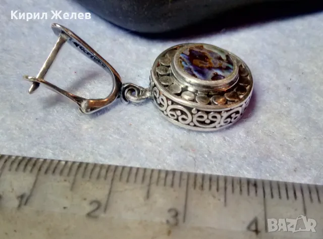 NIKOL@S АВТОРСКА СРЕБЪРНА ОБЕЦА СРЕБРО 925 с БЯЛА ПОЗЛАТА и КРАЛСКИ СЕДЕФ на БИЖУТЕРА НИКОЛАС 48940, снимка 5 - Обеци - 48953213