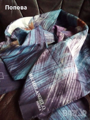 'MICHELANGELO' ROMA уникален флорален  шал/високо съдържание коприна/, снимка 5 - Шалове - 40542600