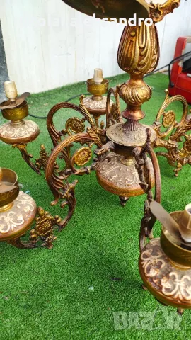 полилей месинг и керамика , снимка 3 - Антикварни и старинни предмети - 48436749