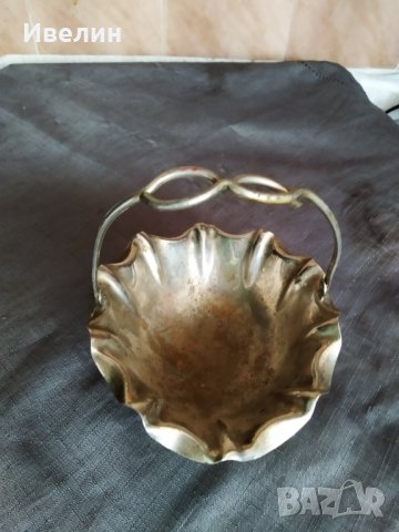 посребрена метална купичка арт деко, снимка 2 - Антикварни и старинни предмети - 29584359