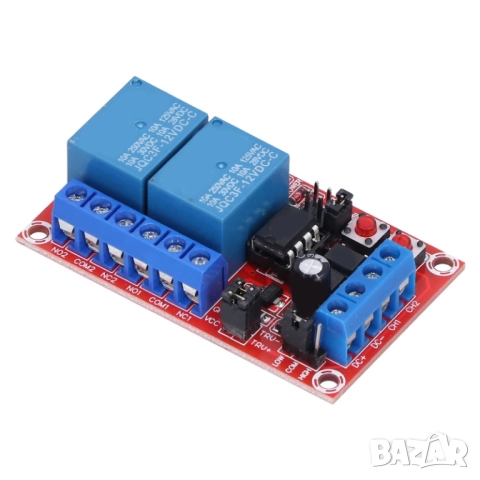 2-канален релеен модул с три режима - управление на товари до 10A 250V, снимка 4 - Други - 51623147