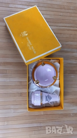 Чешки розов порцелан - ваза и пепелник