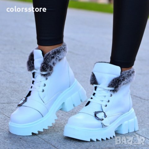 Равни боти - бяла кожа - ZH20