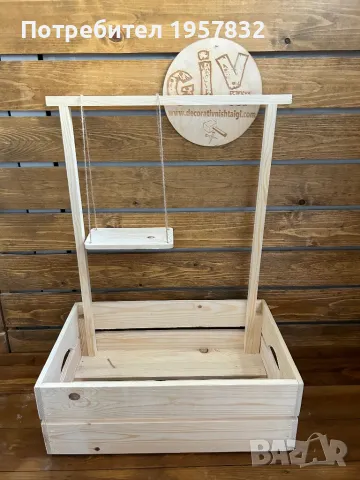 Бебешка щайга/ гардеробче за кръщене, изписване , подаръци от дърво, снимка 2 - Други - 48968246