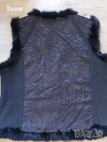 Дамски елек с естествен косъм , снимка 2 - Елеци - 38205728