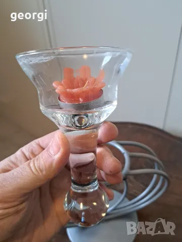 свещник за чаена свещ метал и стъкло   19/3, снимка 5 - Декорация за дома - 49161902