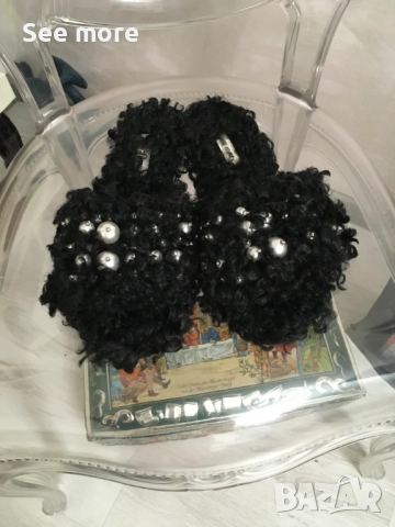 Зимни ефектни чехли 39, снимка 2 - Чехли - 52718170