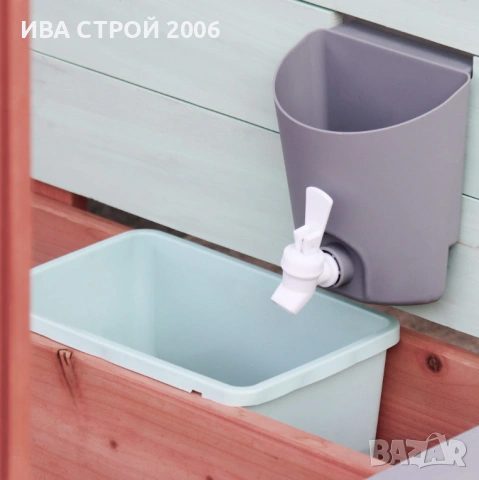 Детски дървен пясъчник с навес 120×120 см | Пейки и аксесоари | PraktiHome, снимка 7 - Игри и пъзели - 54237216