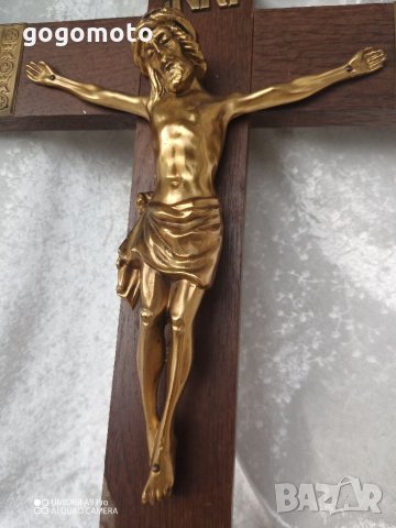 Стар кръст разпятие Христово,голям,тежък кръст от божи гроб,донесен преди 50,Исус Христос, снимка 13 - Антикварни и старинни предмети - 35564520