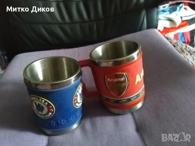 Метални чаши нови  за варене на чай-кафе и пиене- Челси, снимка 4 - Футбол - 42170056