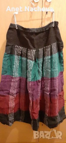 Пола есенно зимна вълнена  , разноцветно рае, снимка 1