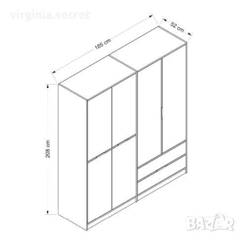 Гардвроби 4 врати, снимка 12 - Гардероби - 49860926