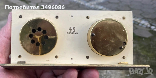 Стар  и много рядък немски барометър с хигрометър SIEMENS, снимка 4 - Антикварни и старинни предмети - 54063869