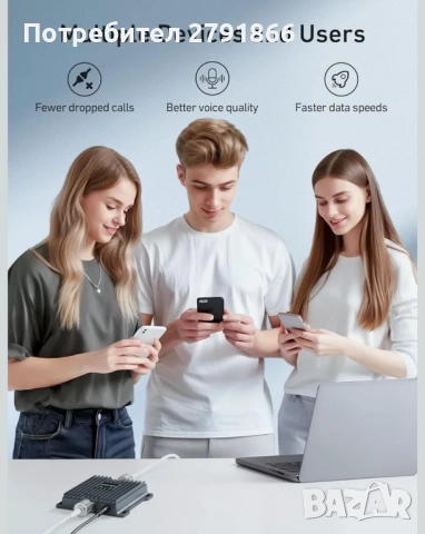 ANNTLENT Усилвател на мобилна мрежа в честотна лента 20/8 (800/900MHz), 4G LTE,3G,2G,GSM, Ус, снимка 3 - Друга електроника - 52407158