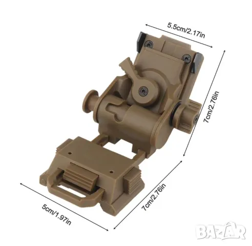 Стойка Държач Монтажна Скоба за Монтаж към Каска NVG L4 G24 L4G24 PVS15 PVS18 GPNVG18 FAST OPS Лента, снимка 12 - Оборудване и аксесоари за оръжия - 48889924