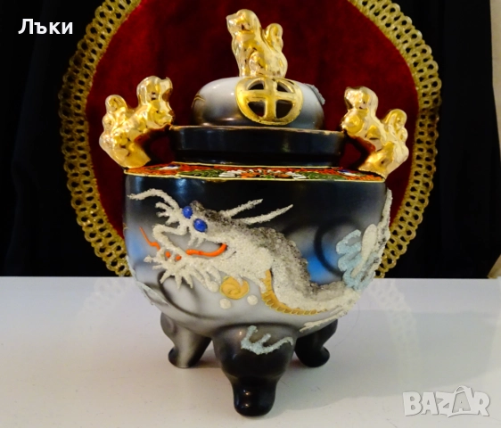 Кадило,тамянник японски порцелан Satsuma,дракон. 