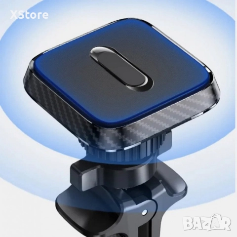 Магнитна поставка за телефон с 4 магнита във форма на квадрат с възможност на въртене на 360 градуса, снимка 3 - Аксесоари и консумативи - 52484179