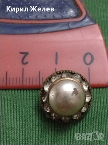 Ретро обеци с кристали и перли с клипс от соца интересни 37408, снимка 7 - Обеци - 40413139