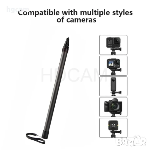 Селфи Стик GARV Panoramic Invisivble CX3.0 - Карбон - 300см, снимка 5 - Чанти, стативи, аксесоари - 50487253