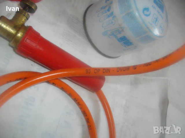 Мини бижутерска горелка за патрон газ пропан-бутан немска оригинална с маркуч и бутилка, снимка 9 - Други инструменти - 51251852