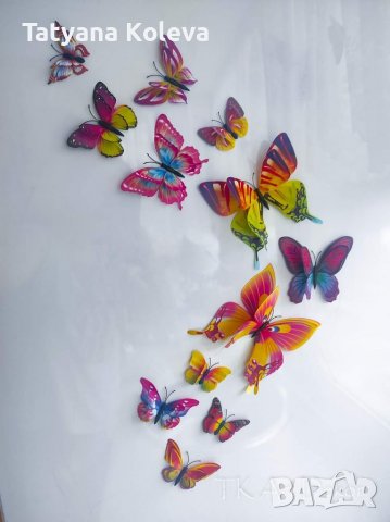 3Д пеперуди, стикери за декорация, снимка 9 - Декорация за дома - 33509617