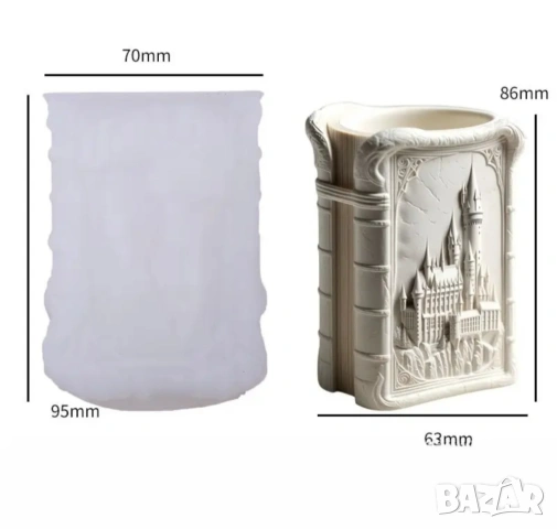 Молд кашпа книга , снимка 4 - Форми - 53162933