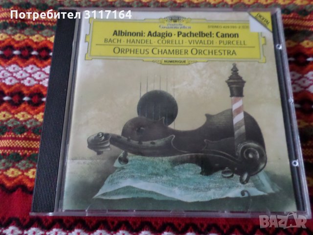 Albinoni ; Adagio - Pachelbel ; Canon - Bach-Handel-Corelli-Vivaldi-Purcell, снимка 1 - CD дискове - 35023908