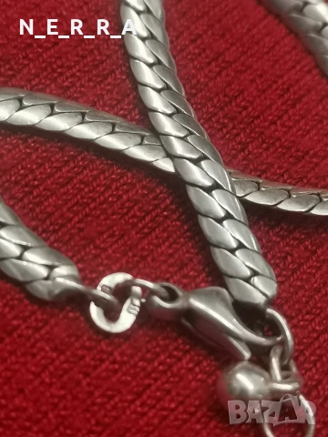 Масивен сребърен ланец, снимка 3 - Колиета, медальони, синджири - 53258359