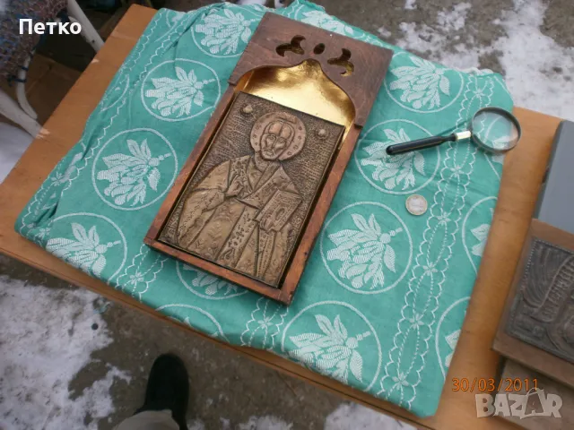 Стара  икона  Подпис, снимка 11 - Антикварни и старинни предмети - 49236617