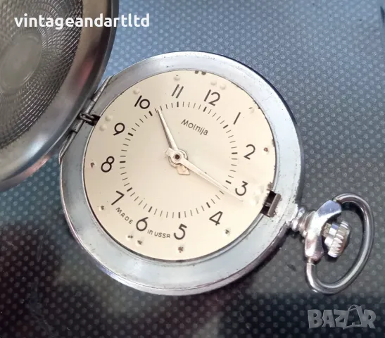 Колекционерски джобен часовник Молния, Мълния за слепи, работи, снимка 3 - Антикварни и старинни предмети - 47410149