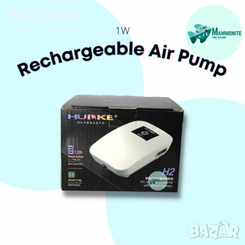 Акумулаторна помпа за въздух за живи риби, издържа до 30ч, снимка 2 - Такъми - 44527519