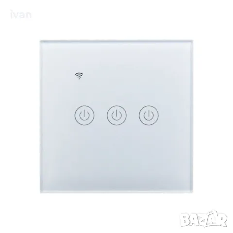 WiFi сензорен ключ за осветление - троен, бял , снимка 2 - Други стоки за дома - 50298742