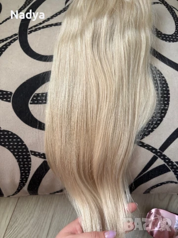 Естествена коса екстеншън/треса, снимка 3 - Аксесоари за коса - 51082176