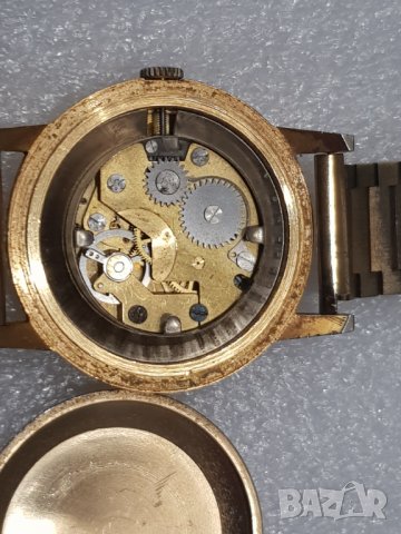 Мъжки позлатен механичен часовник Besancon - Antimagnetic-, снимка 9 - Антикварни и старинни предмети - 35306599