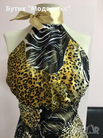 Къса рокля - леопардова, снимка 3 - Рокли - 29968634